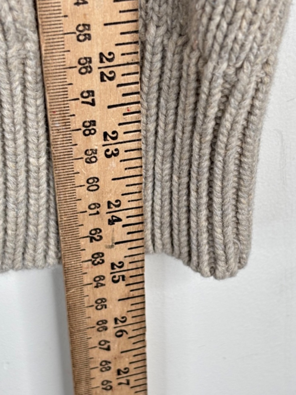 Banana Republic Organic Cotton Cardigan S Beige Chunky Fisherman Neutral Preppy - Picture 7 of 10